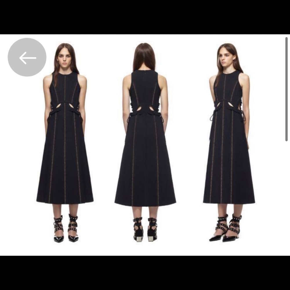 Self Portrait Black Cut Midi dress US06/UK10